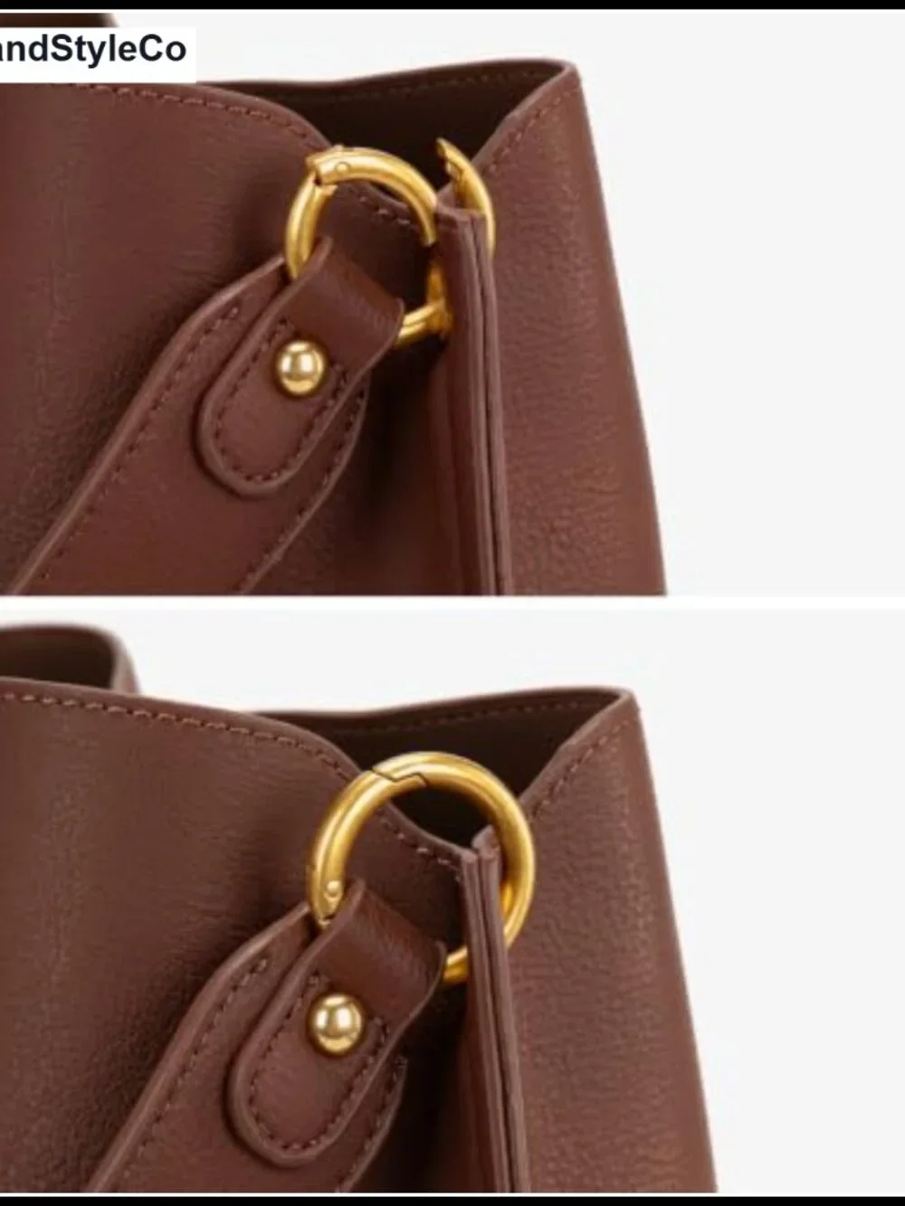 Medium Hobo Shoulder Bag PU Leather 3 Compartments Crossbody Purse